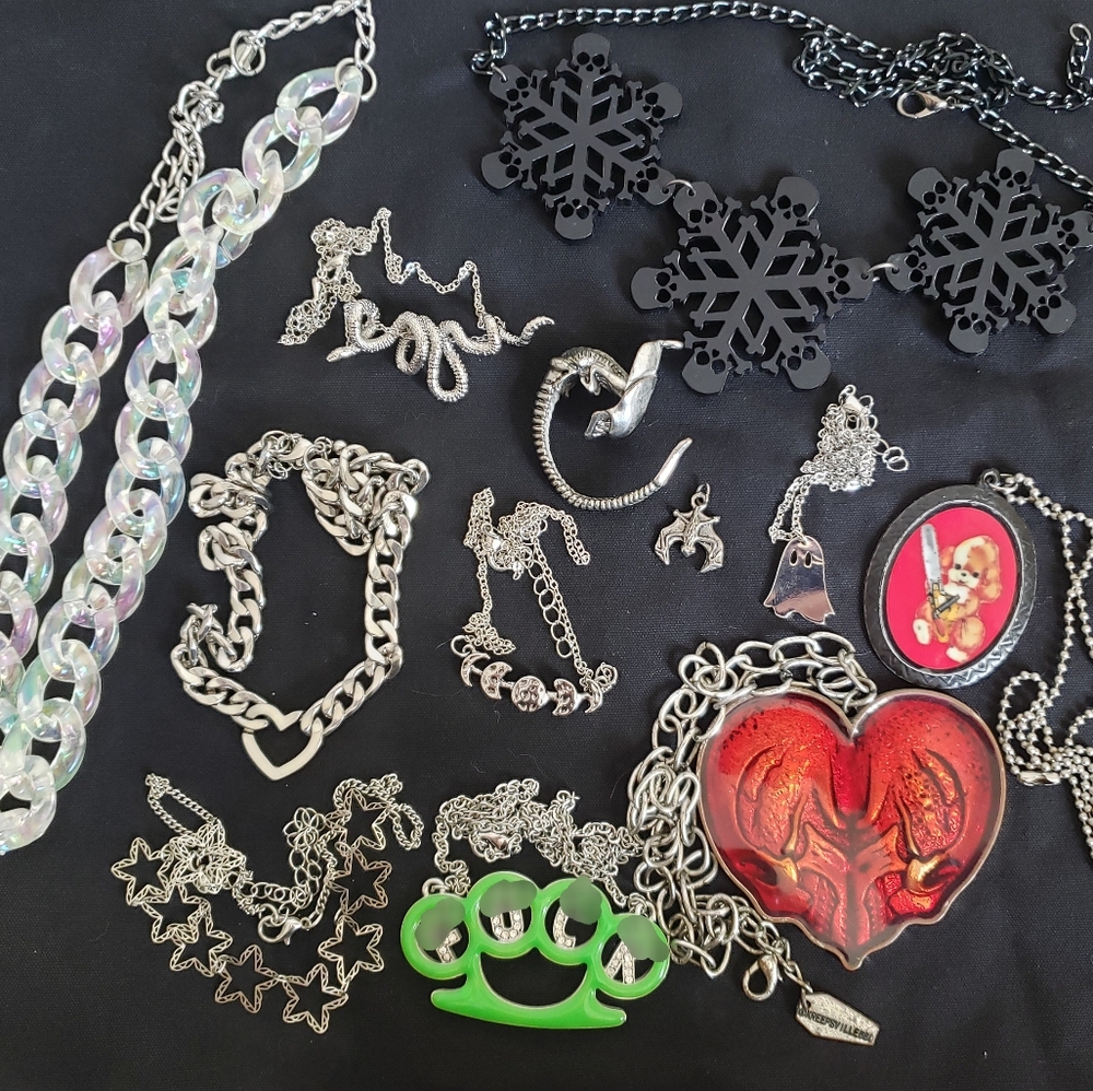Goth/Punk/ALT Necklace Lot
